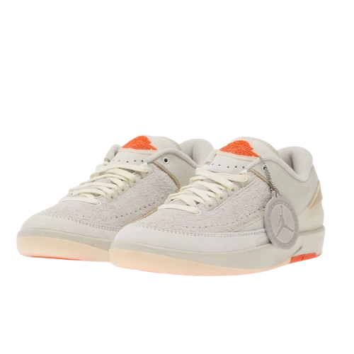 Nike Air Jordan 2 Retro Low SP White/ Sail-Light (2 Extra veters, Groen, Oranje)