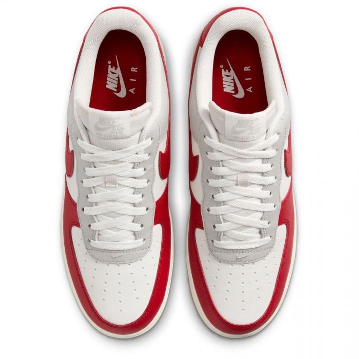 Nike Air Force 1 '07 - Rood / Grijs / Wit / Gebroken Wit