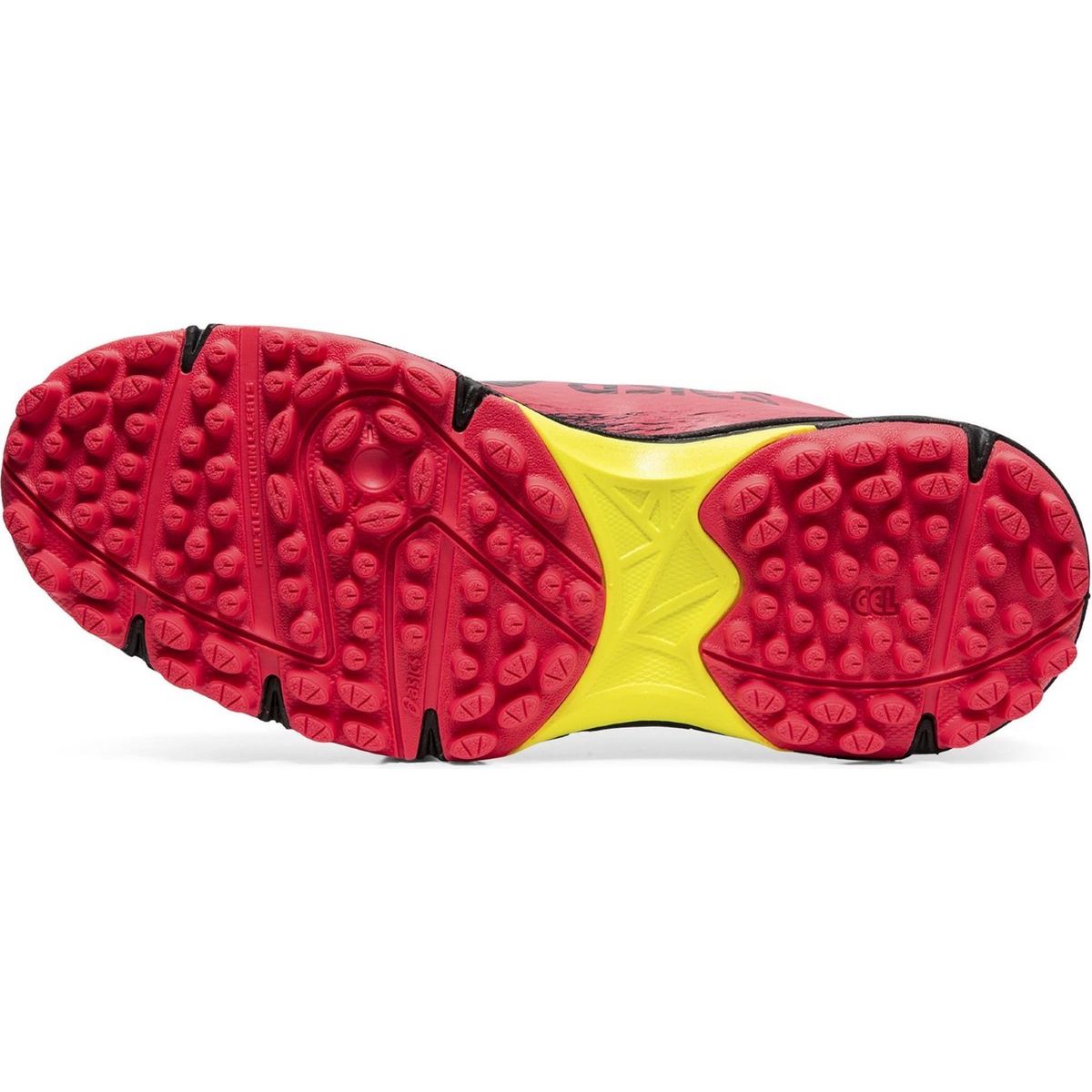 Asics Gel-Typhoon 3 - Hockey Schoenen Dames - Zwart/Roze/Geel