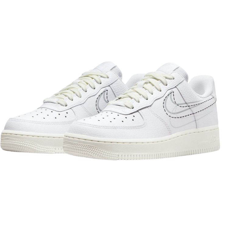 Nike Air Force 1 '07 Low Multi-Swoosh - Wit/Zwart