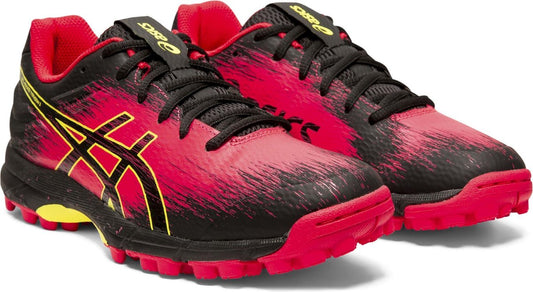 Asics Gel-Typhoon 3 - Hockey Schoenen Dames - Zwart/Roze/Geel