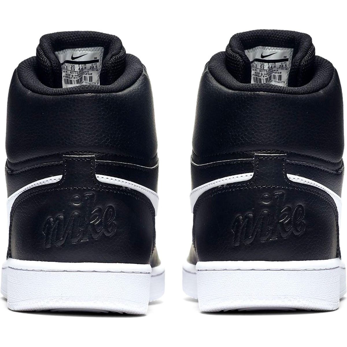 Nike Ebernon Mid Heren Sneakers - Black/White