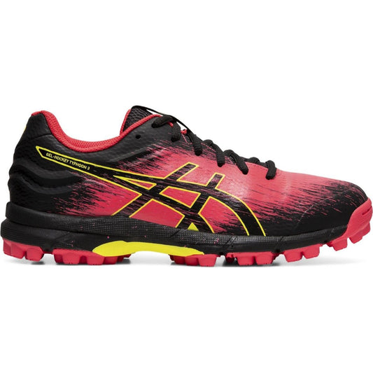 Asics Gel-Typhoon 3 - Hockey Schoenen Dames - Zwart/Roze/Geel