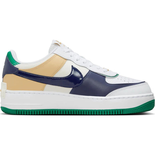 Nike Air Force 1 Low Shadow - Wit / Groen / Beige / Navy